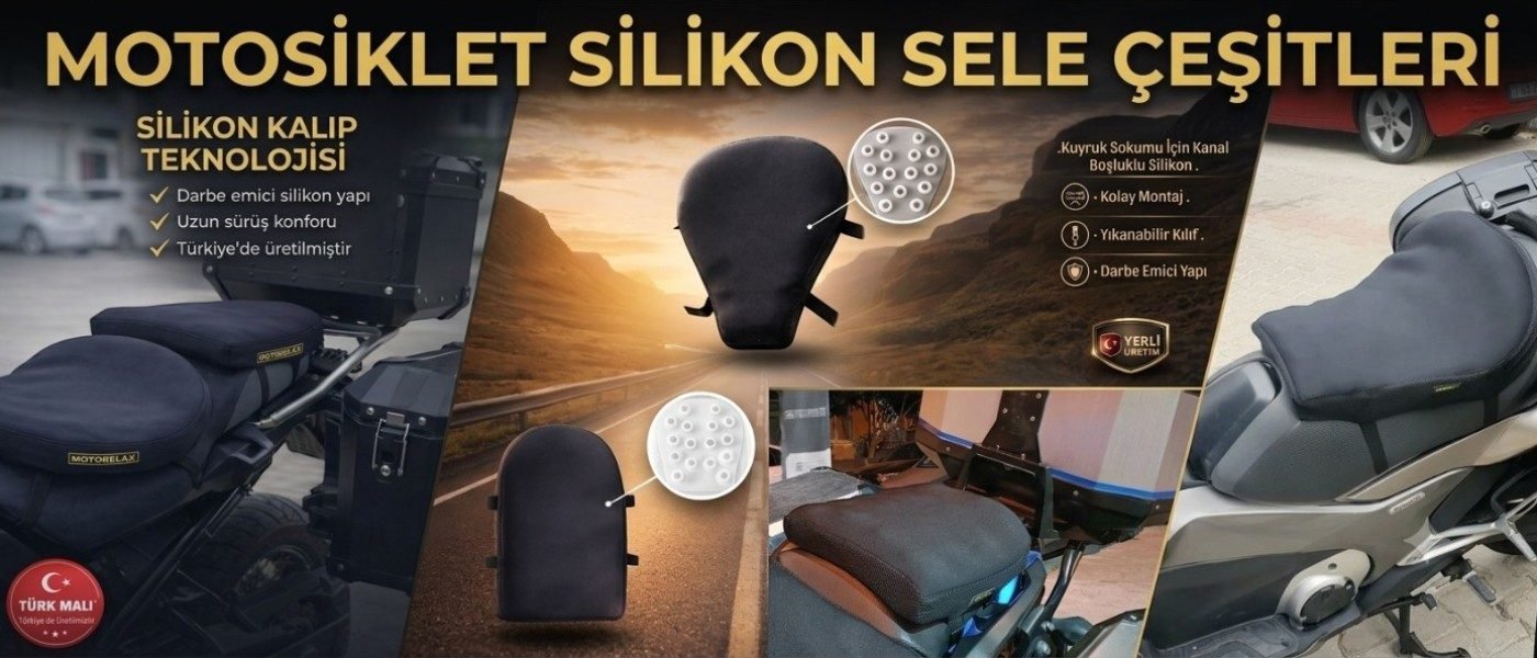 Motosiklet Silikon Sele Minderi Darbe Emici Kanal Boşluklu Konfor Minderi