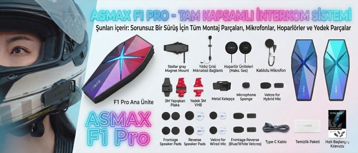 Notosiklet İnterkom sistem ve parçaları-MotoCool..