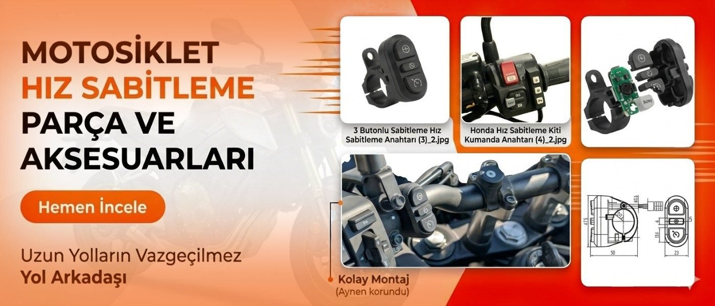 Motosiklet Elektronik Hız Sabitleme Kiti Montaj Ve Kullanım Görseli
